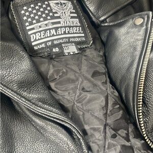 Black Leather Performance Jacket 2 one was his one mine. 40 & 44 are the sizes.